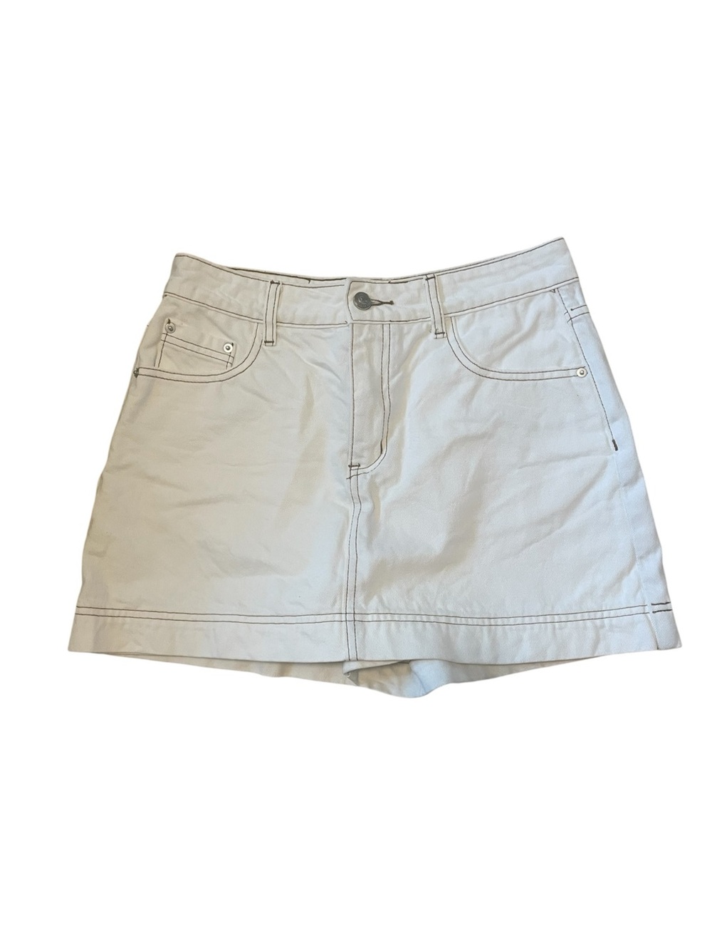 G6- Women's white High-Rise Casual skort Shorts size 6 Princess Polly